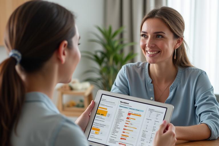 Nutrition coaching session