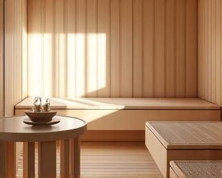 Sauna relaxation area